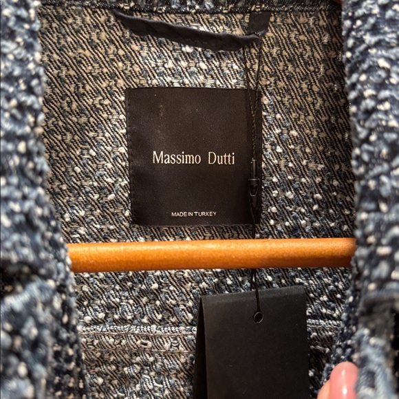 Massimo Dutti Navy Tweed Blazer - Picture 4 of 6